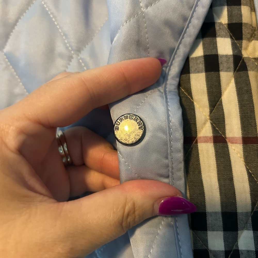 Burberry Light Blue Quilted Jacket - Picture 4 of 7